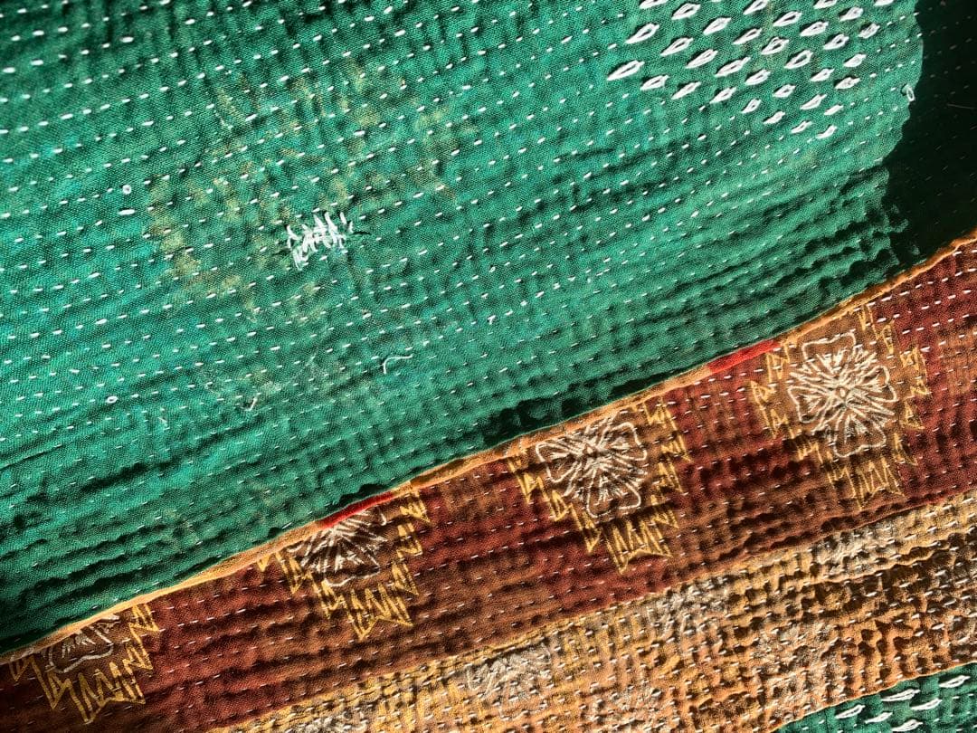 ✴︎ヴィンテージカンタキルト　ラリーキルト　マルチカバー✴︎