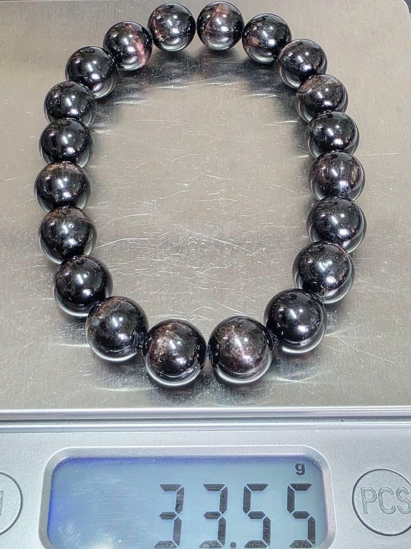 10ミリ トルマリンキャッツアイブレスレット