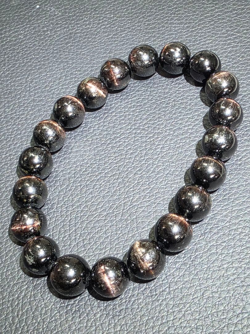 10ミリ トルマリンキャッツアイブレスレット