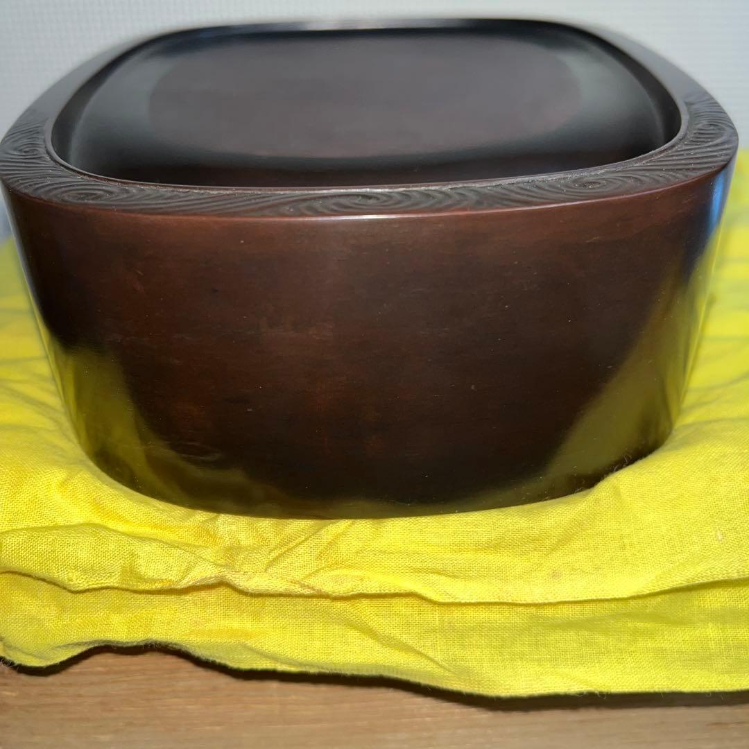 ⭕️希少　紅渓石硯　大型　名工　相馬羊堂　美品　3.7kg超　大判側ツルツル