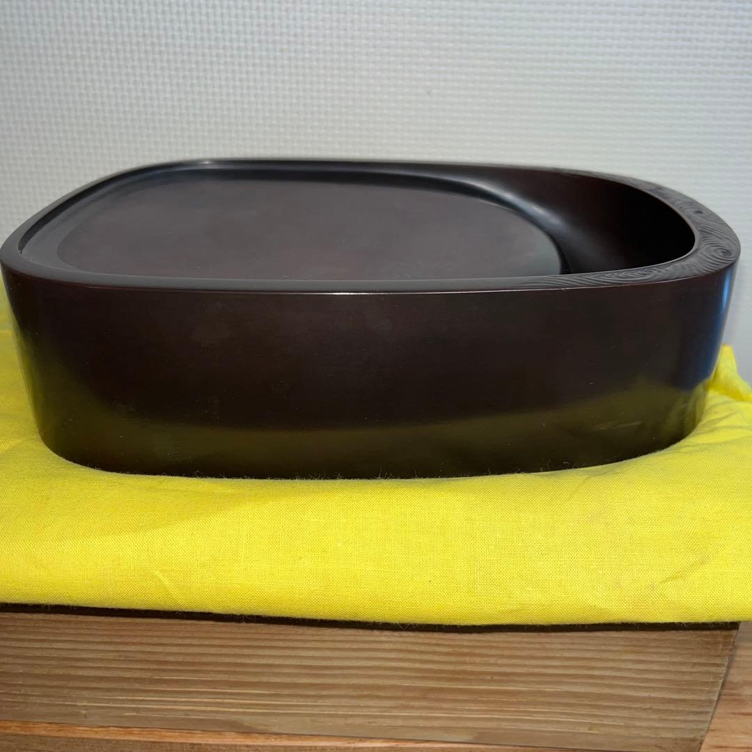 ⭕️希少　紅渓石硯　大型　名工　相馬羊堂　美品　3.7kg超　大判側ツルツル