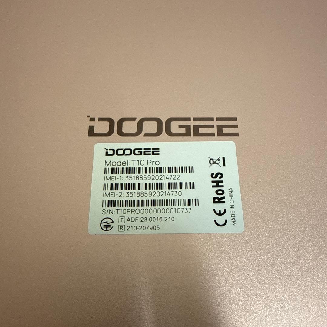 Androidタブレット DOOGEE T10 Pro