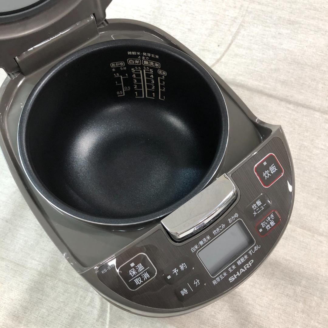 リ*ド様 未使用　シャープ 炊飯器 5.5合 黒厚釜 球面炊き KS-S10J-
