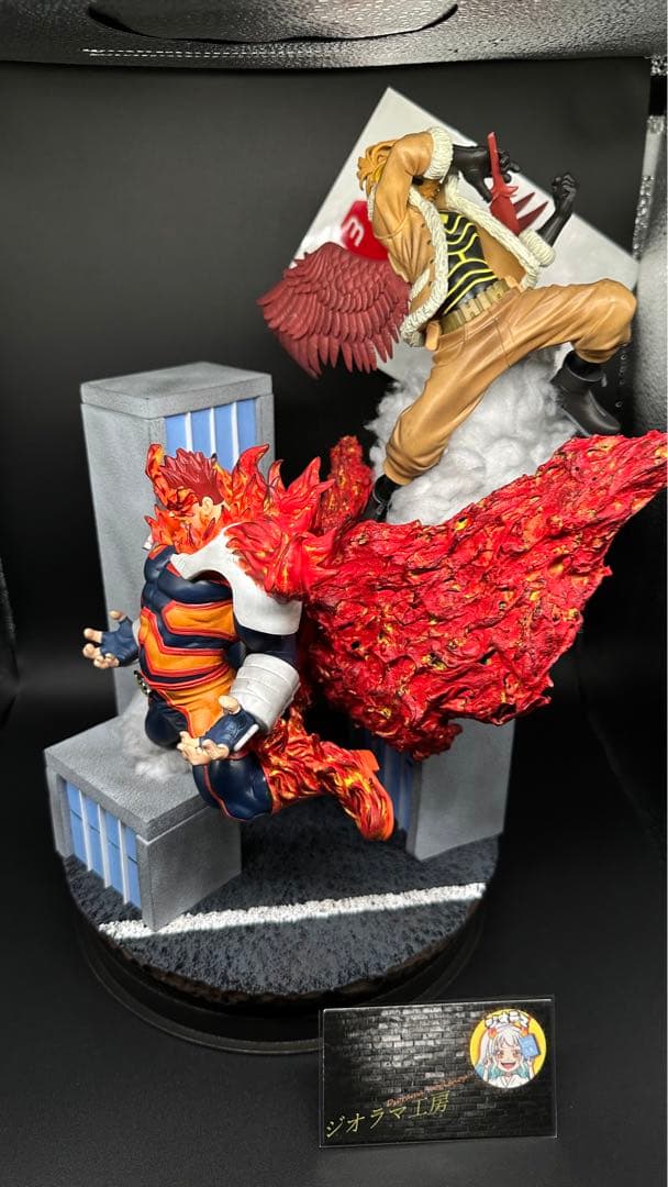 ヒロアカ　エンデヴァー　ホークス　フィギュア　ジオラマ　ジオラマ工房　メルカリ