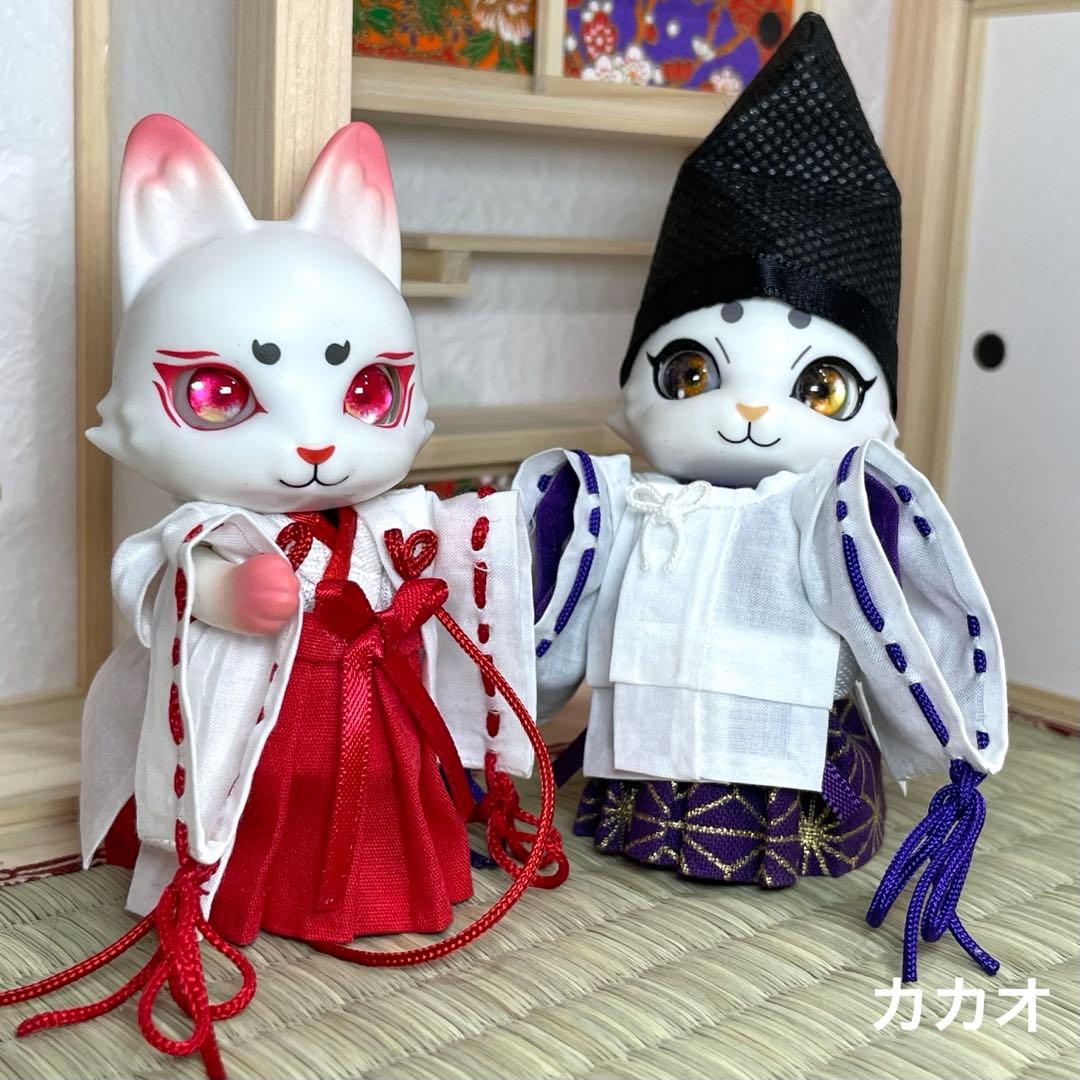 トメオーダーページ　カプセルドール　キツネ　アウトフィット　陰陽師　巫女