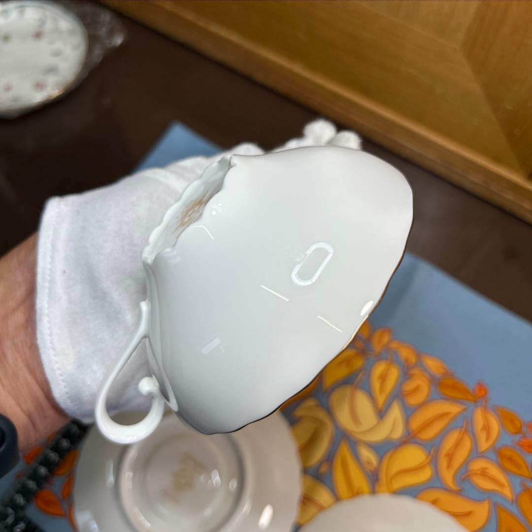 ノリタケ　花更紗　ティーCS スクエアプレート、小皿、スプーンレスト各２組