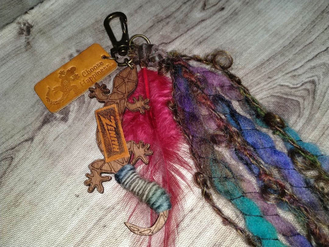 Maru♪　　エスニック　アジアン風ヤモリタッセルチャーム