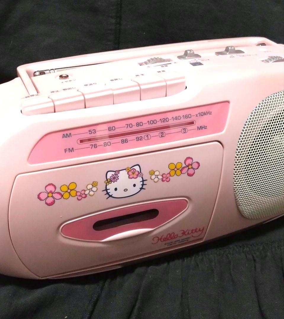 2002年 ハローキティ ラジオカセット レトロ キャラクター 家電ラジカセ