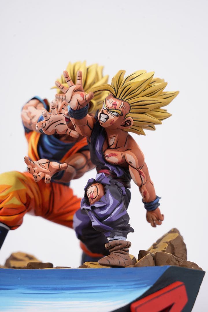 ドラゴンボール 親子かめはめ波　リペイント　二次元彩色　フィギュア　プルーヴィー