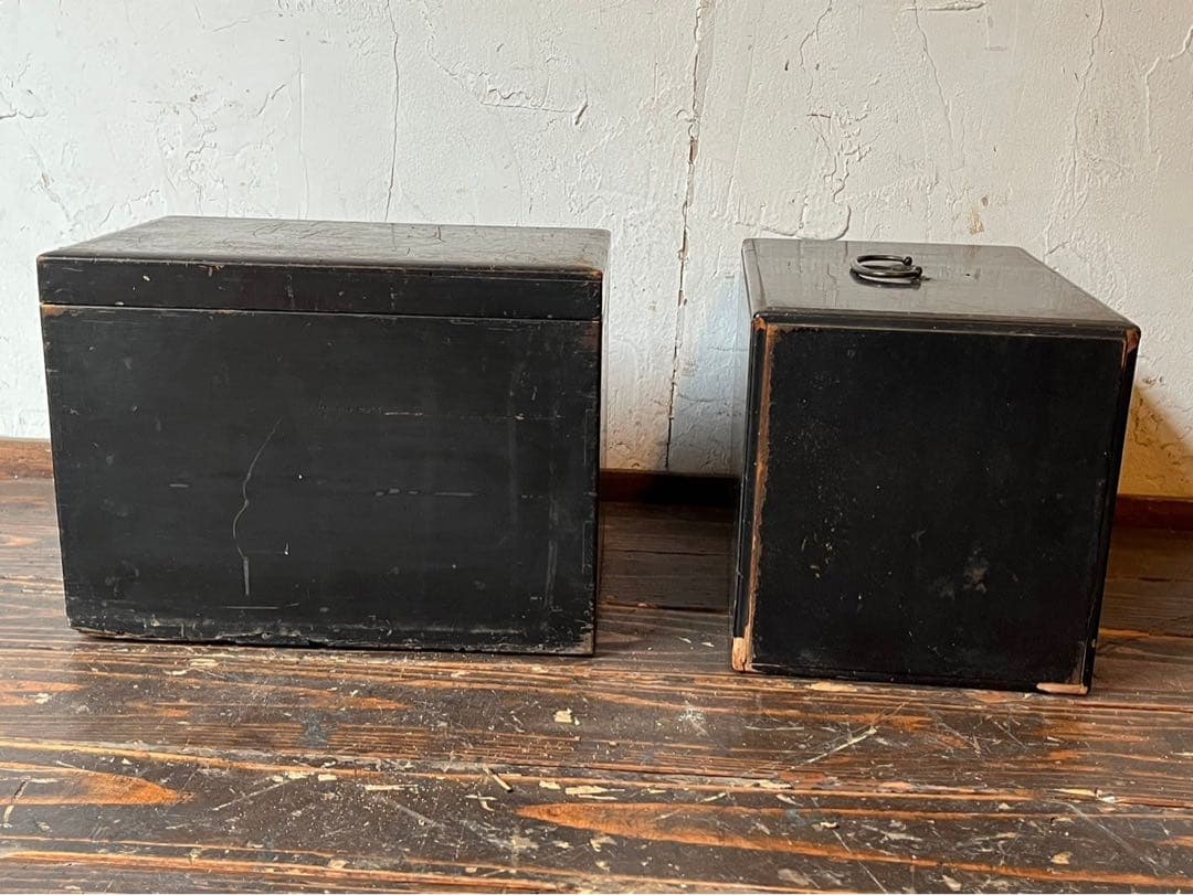小物入れ 小引き出し インテリア アンティーク ブラック 昭和レトロ 当時物