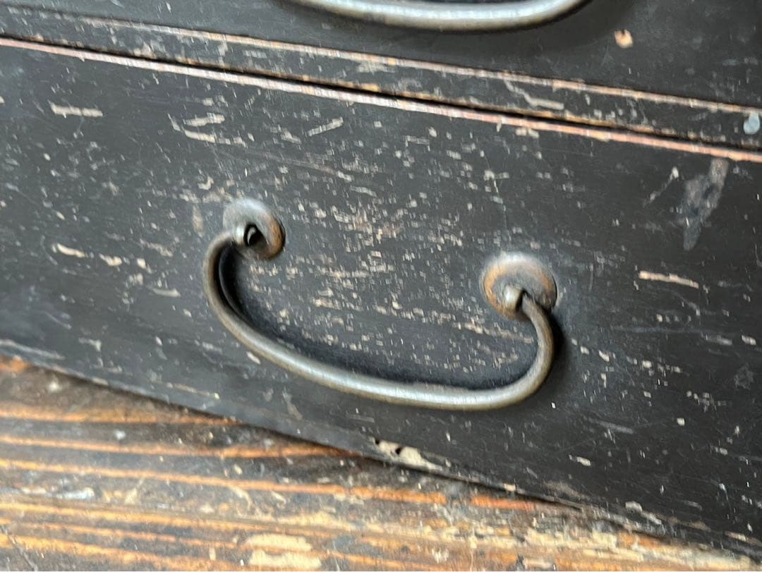 小物入れ 小引き出し インテリア アンティーク ブラック 昭和レトロ 当時物