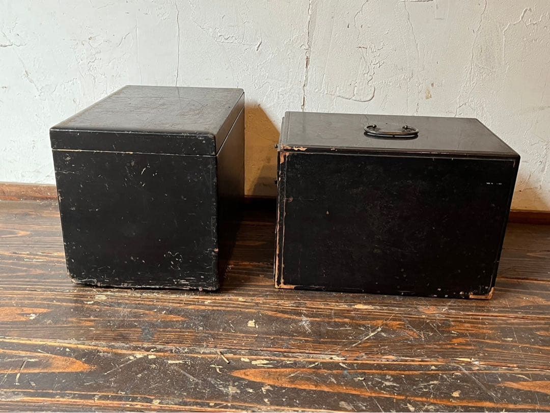 小物入れ 小引き出し インテリア アンティーク ブラック 昭和レトロ 当時物