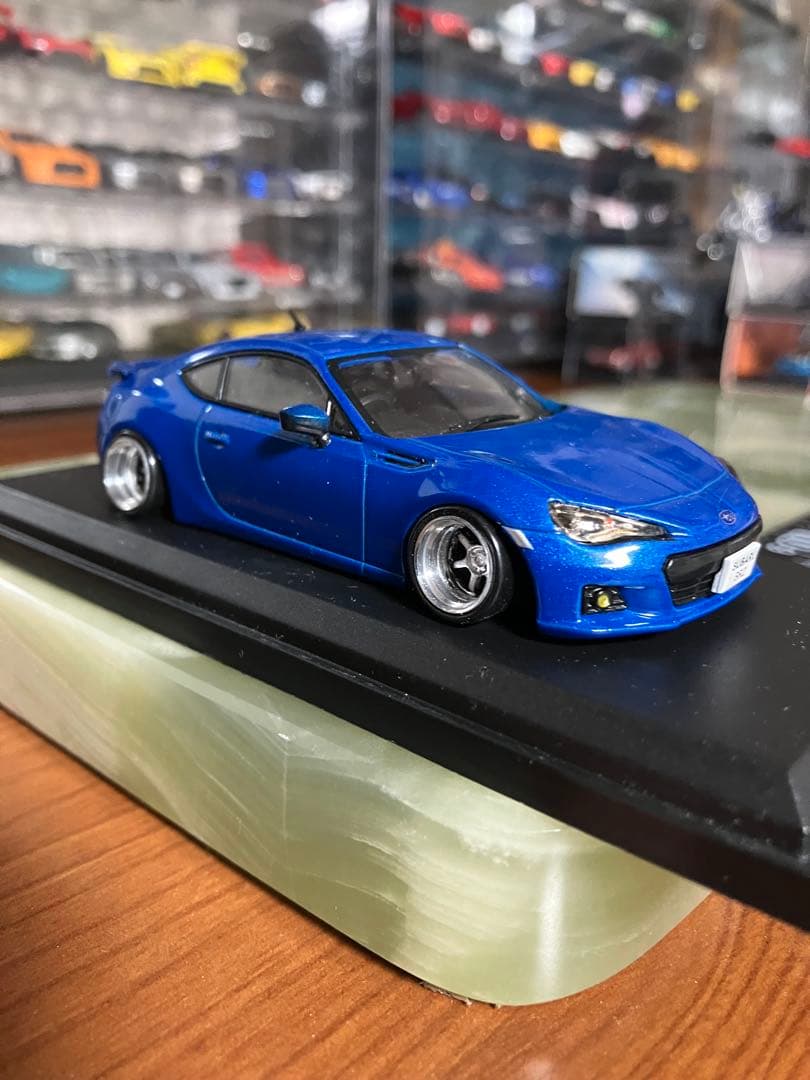 SUBARU BRZ 青 1/43 ローダウンカスタム　美品　ノレブ
