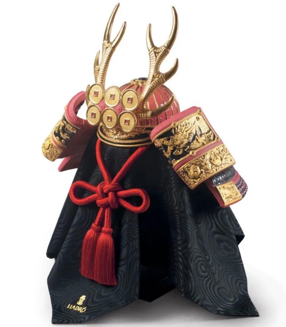 新品☆リヤドロ 兜 五月人形 端午の節句 兜飾り 名将 武将 真田幸村 絶版品