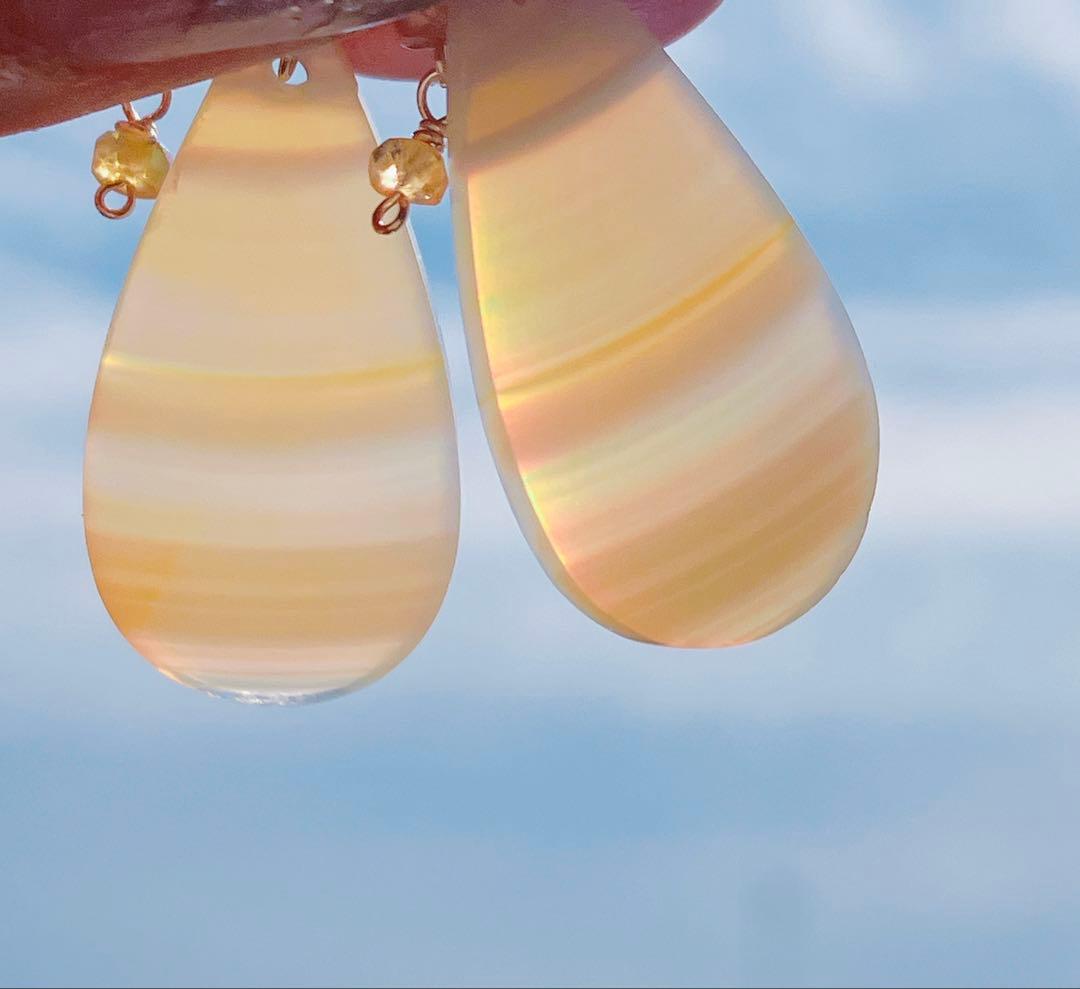 tama◆一点物✧希少✧パープルプルームアゲート×アイオライトピアス