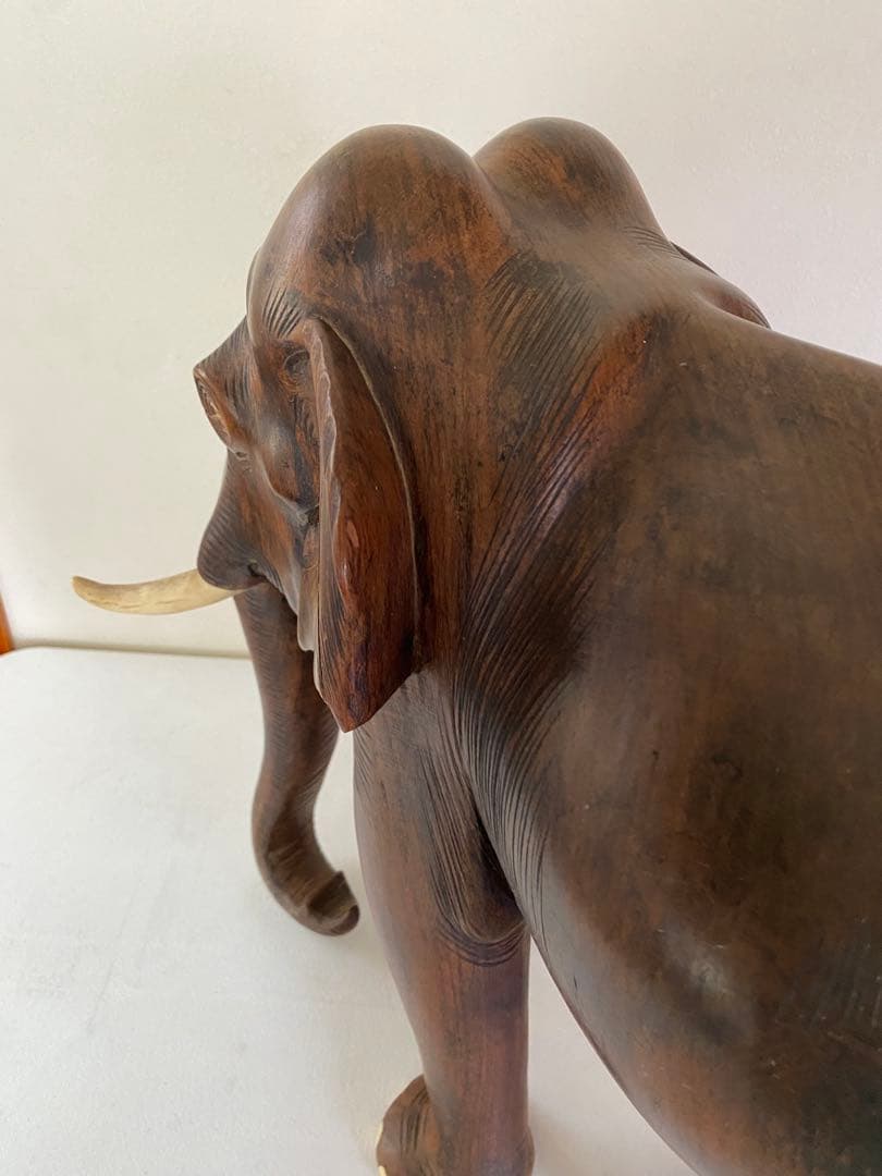 木製　象　置物　30cm 特大