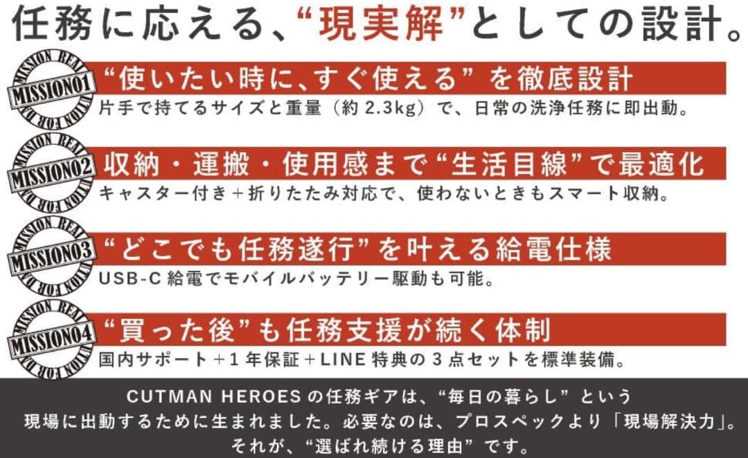【 清掃業界レベルの高性能スペック｜プロ清掃会社でも使用】高圧洗浄機