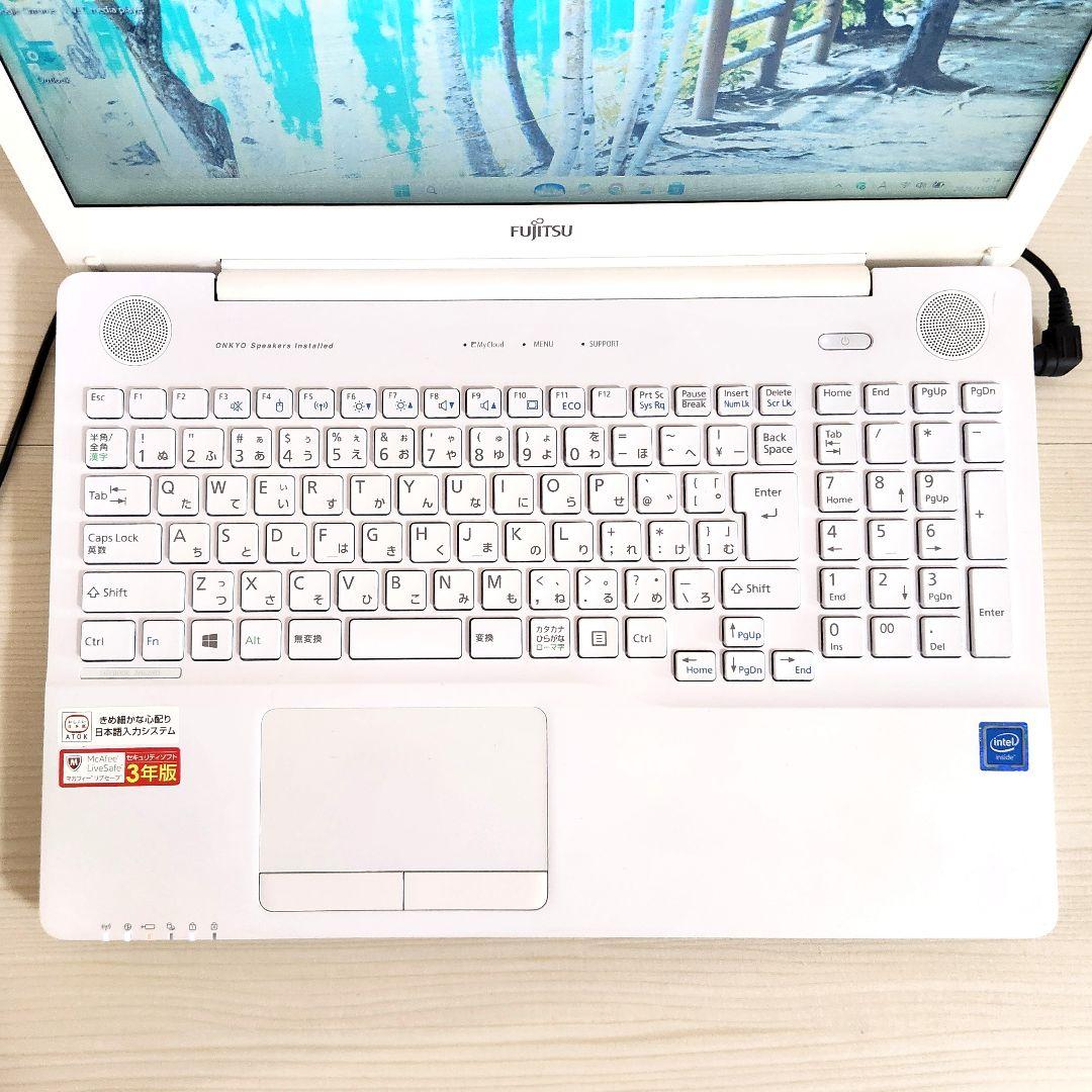 【Office付き】超美品☆富士通☆ノートパソコン☆8GB☆SSD240GB