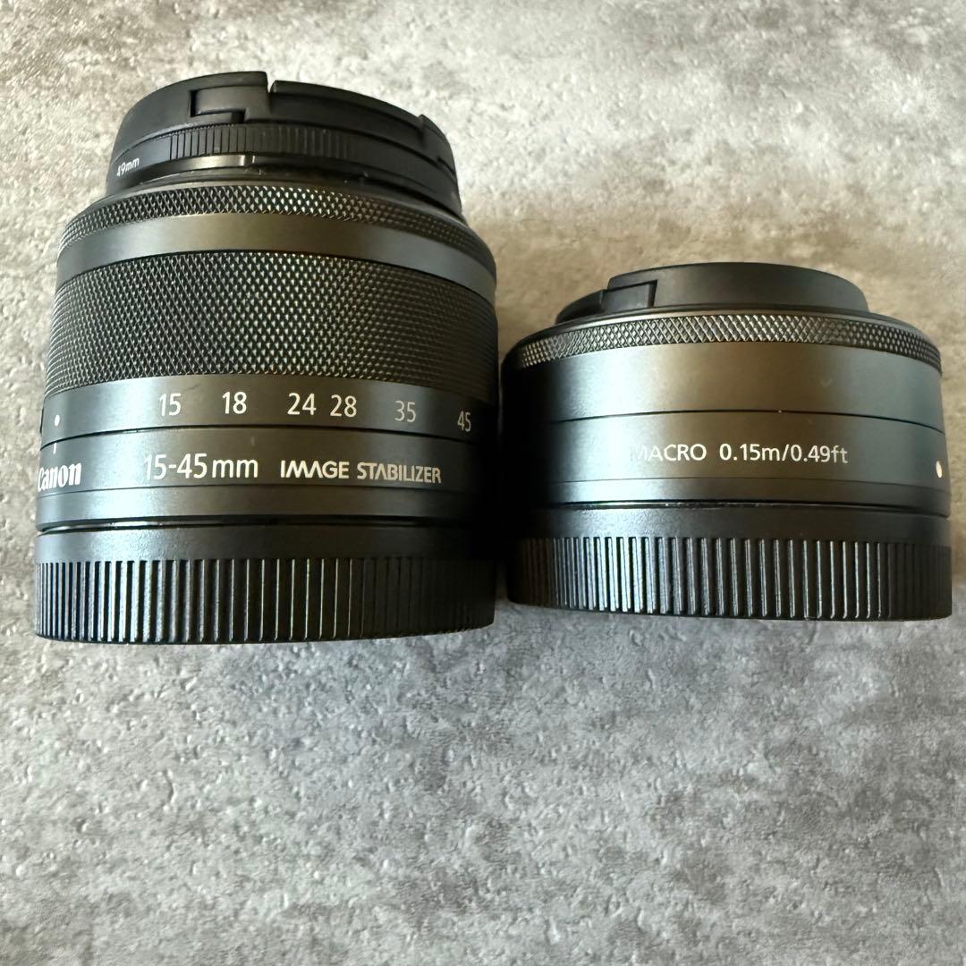 【美品】Canon EOS M6 純正レンズ+単焦点セット
