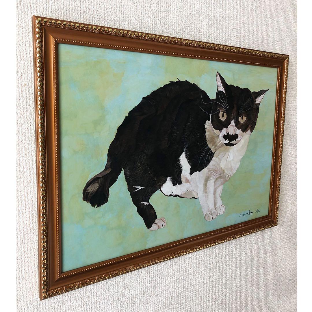 原画「ハッチ」《＋猫イラスト３枚無料プレゼント》水彩画