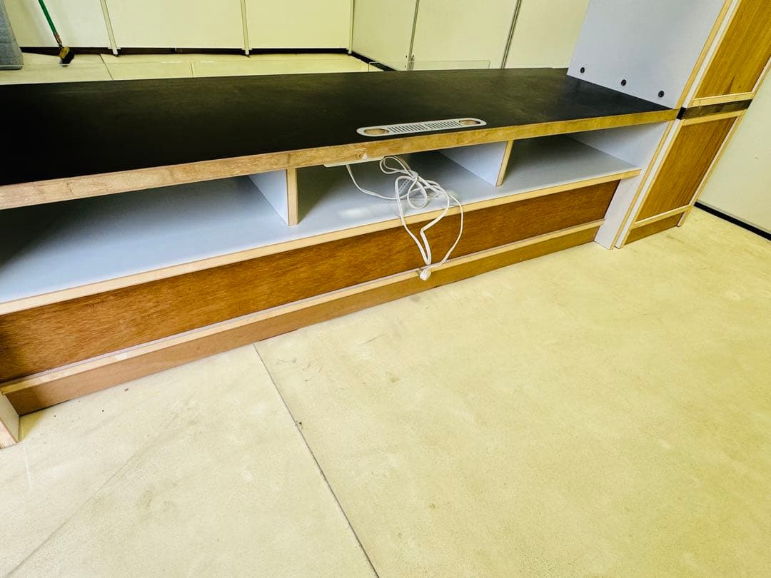 テレビ台 茶　ホワイト ガラス