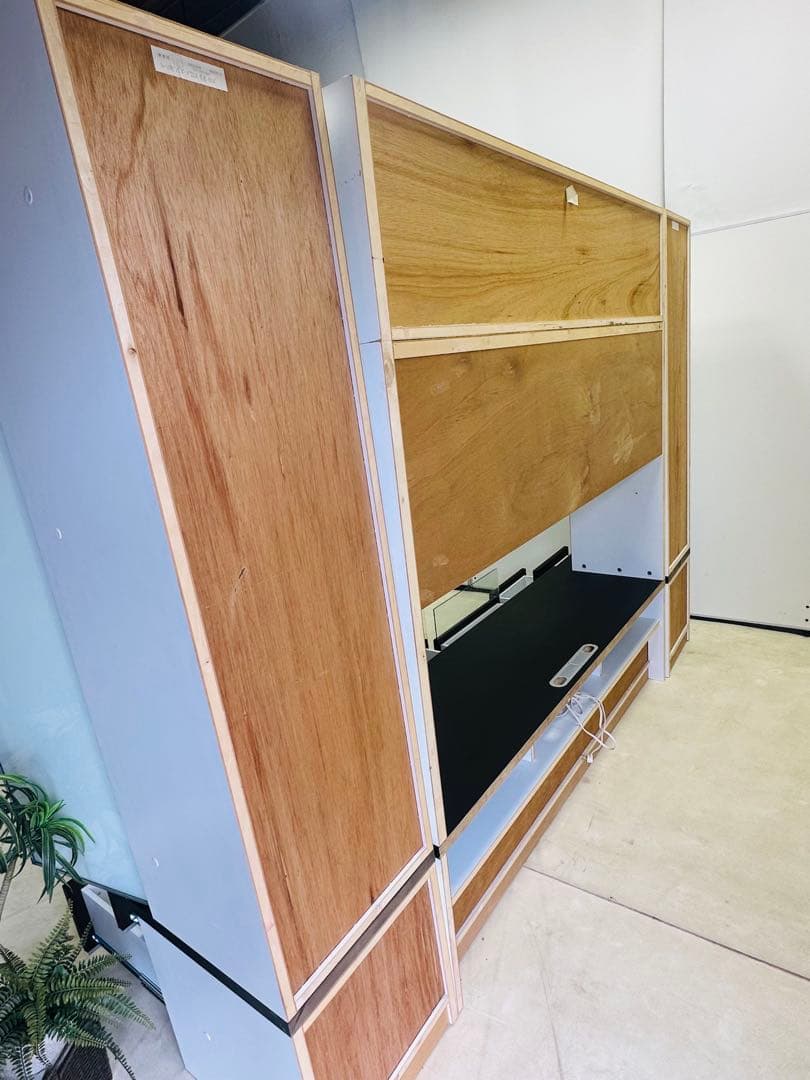 テレビ台 茶　ホワイト ガラス