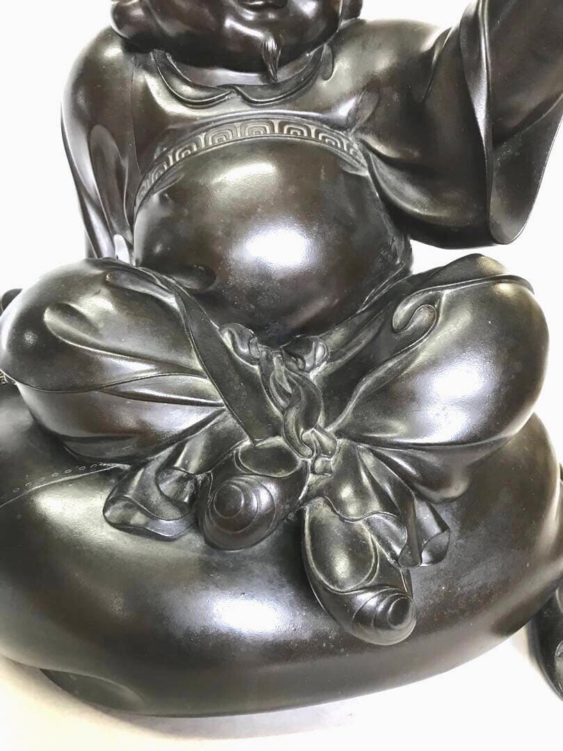 銅製：大黒天座像