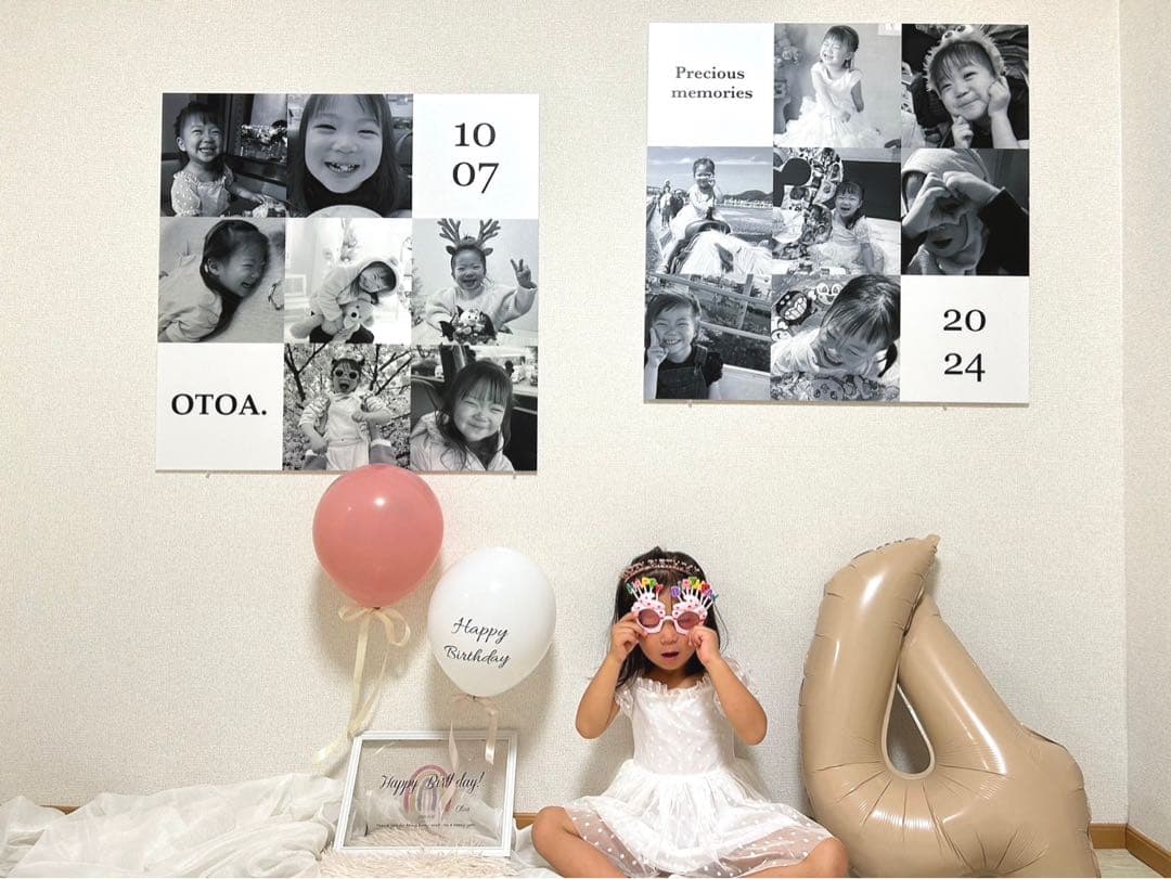 フォトパネル 写真パネル 結婚式 ウェルカムスペース 名前入り 誕生日 モノクロ
