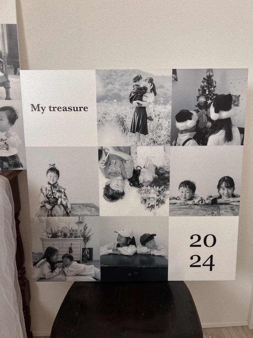 フォトパネル 写真パネル 結婚式 ウェルカムスペース 名前入り 誕生日 モノクロ