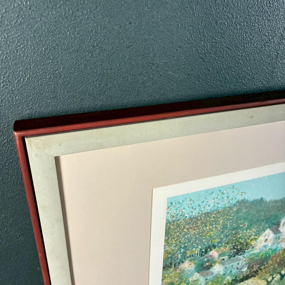 アンドレ・ブーリエ「MON VILLAGE」リトグラフ 直筆サイン・作品保証書有