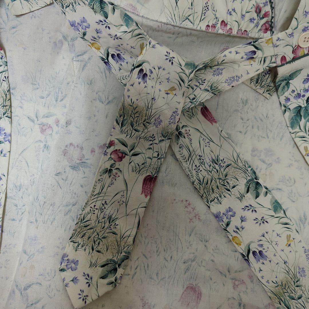 新品　タグ付き　バラ色の暮し エプロン 日本製 花柄 フリチラリア 母の日