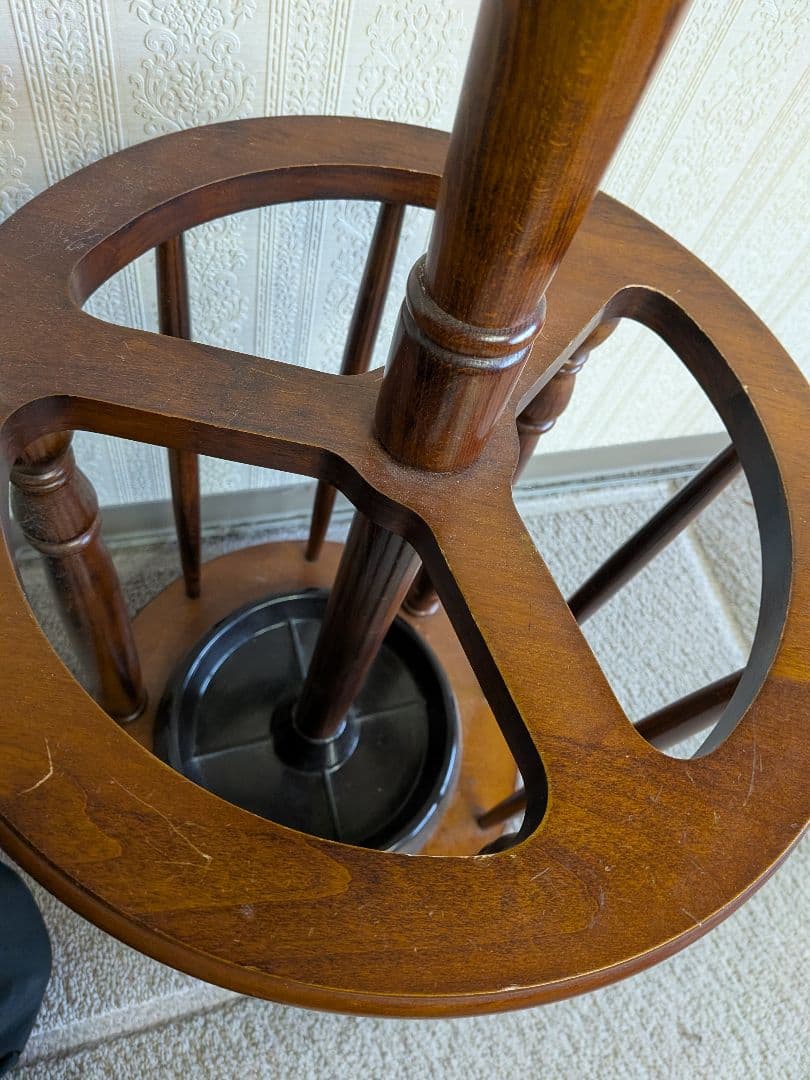 ニチハン　アンティーク　コートハンガー　ハンガーポール　木製