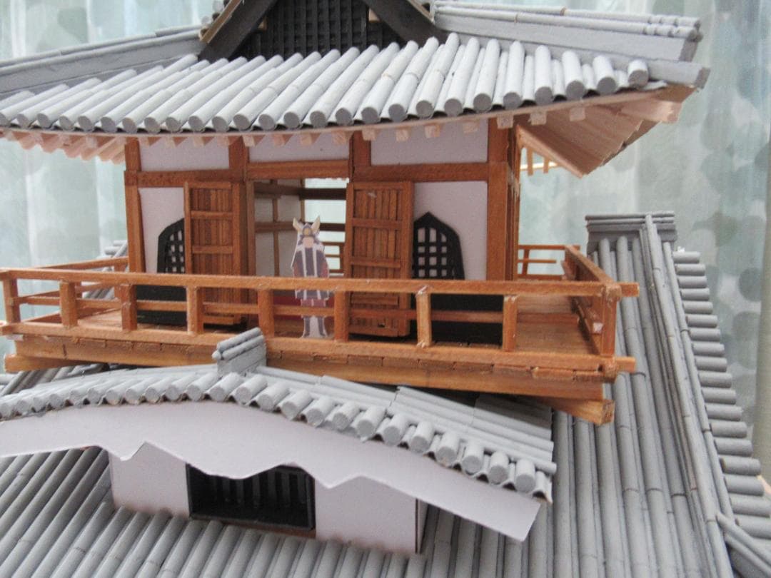 【自作品】国宝犬山城構造模型　縮尺約１／５０　高さ約５５ｃｍ