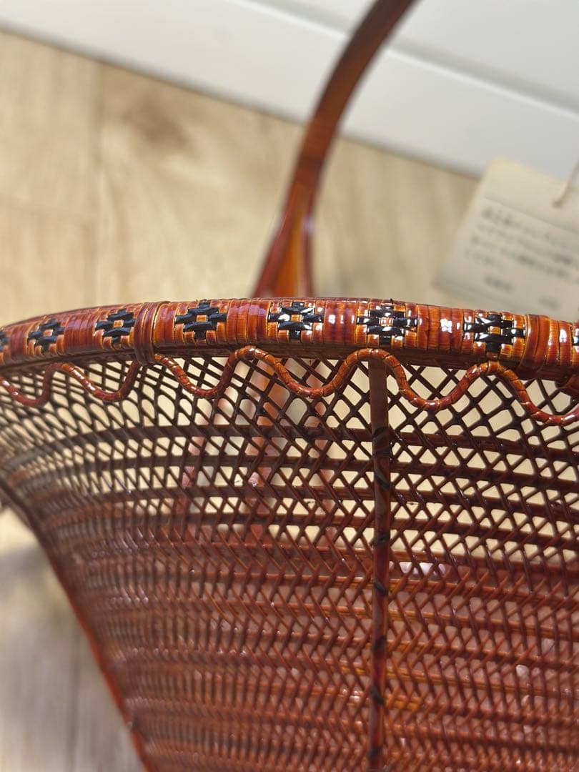 竹細工　籠　取手付き　詩乃亜コレクション　一部難あり