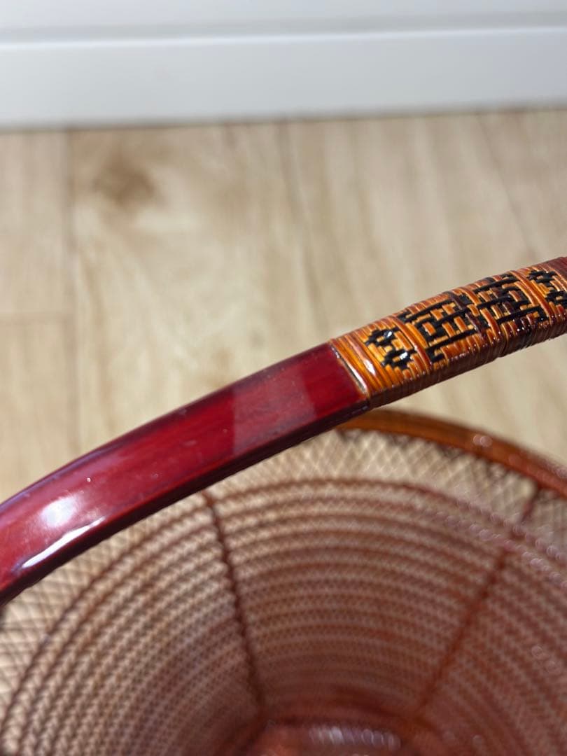 竹細工　籠　取手付き　詩乃亜コレクション　一部難あり