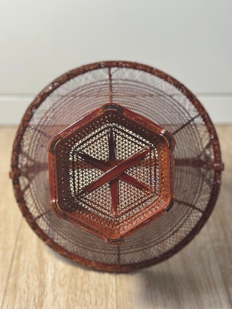 竹細工　籠　取手付き　詩乃亜コレクション　一部難あり