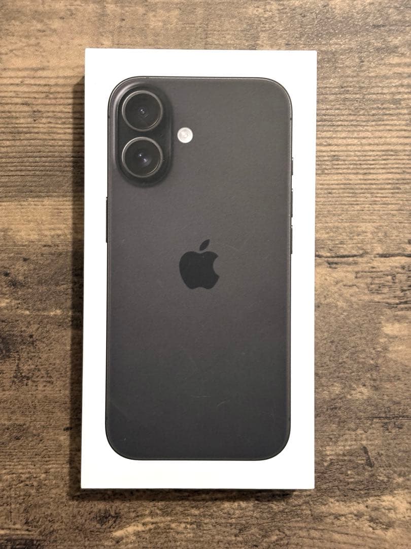 iPhone16本体 MYDQ3J/A ブラック SIMフリー 保証有 画面傷有