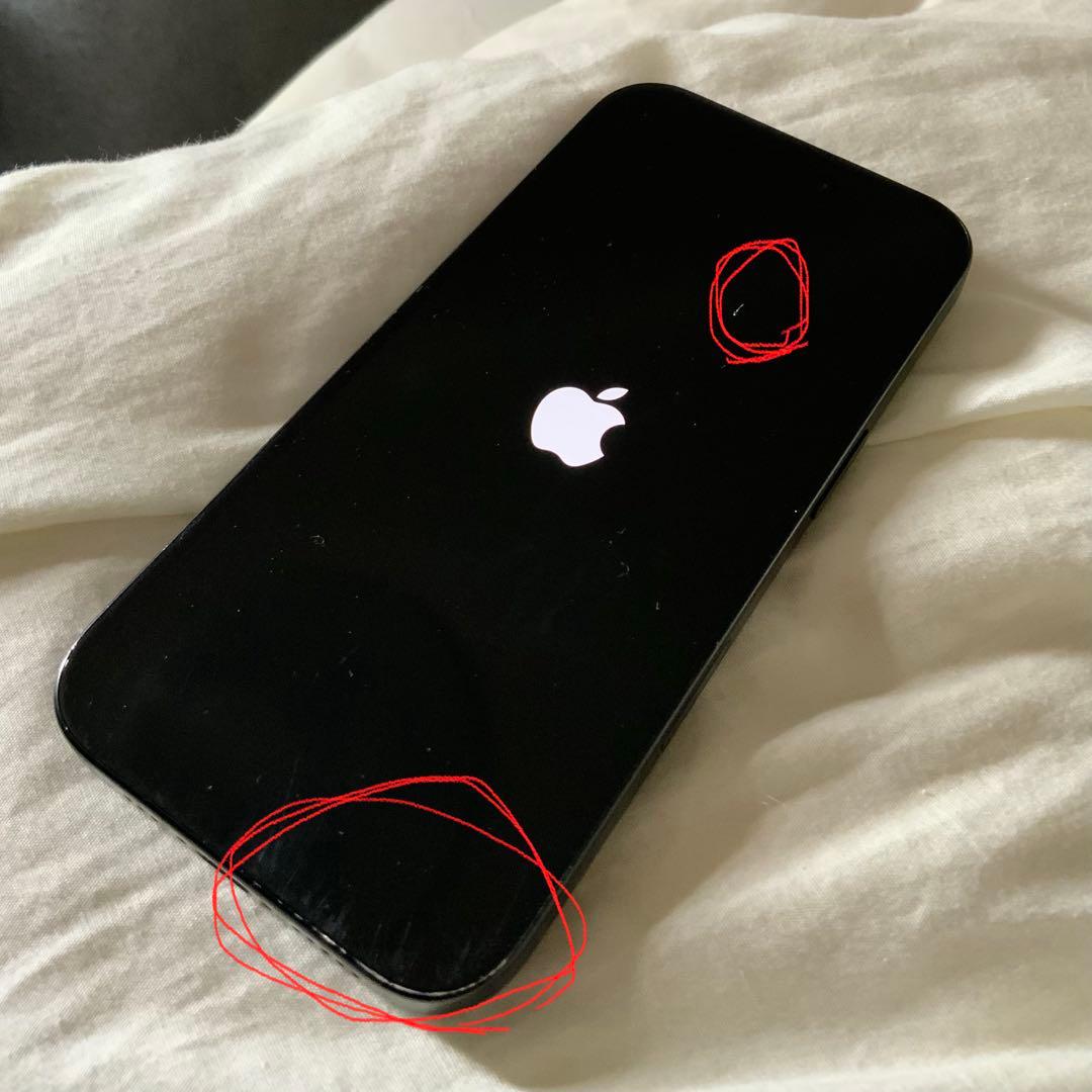 iPhone16本体 MYDQ3J/A ブラック SIMフリー 保証有 画面傷有