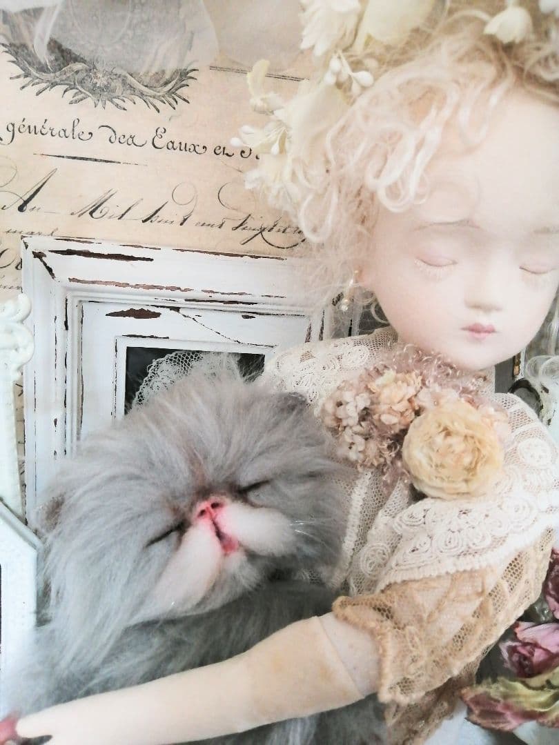 ポッケにゃん♡おねむちゃん♡エキゾチックベビー♡子猫♡アートドール♡ぬいぐるみ♡