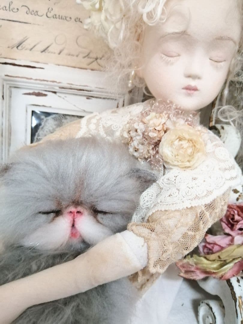 ポッケにゃん♡おねむちゃん♡エキゾチックベビー♡子猫♡アートドール♡ぬいぐるみ♡