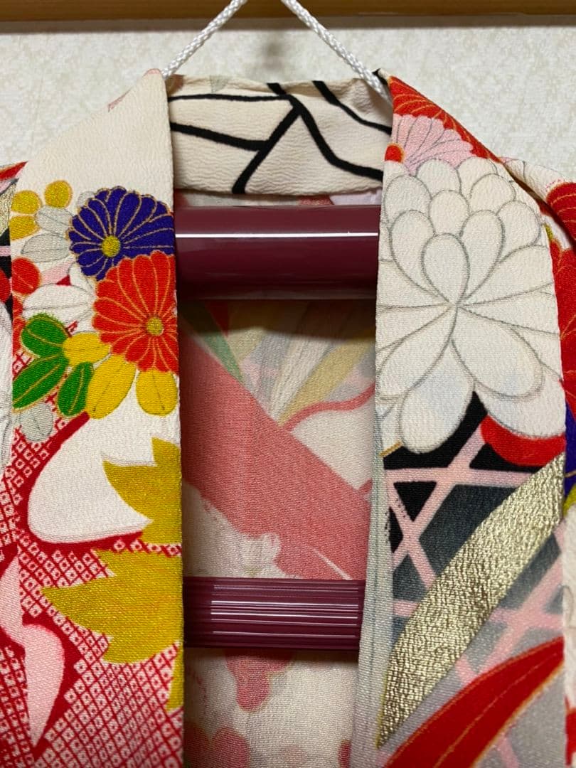 No.205アンティーク子供着物正絹七五三めちゃくちゃ綺麗着丈91.5裄丈38