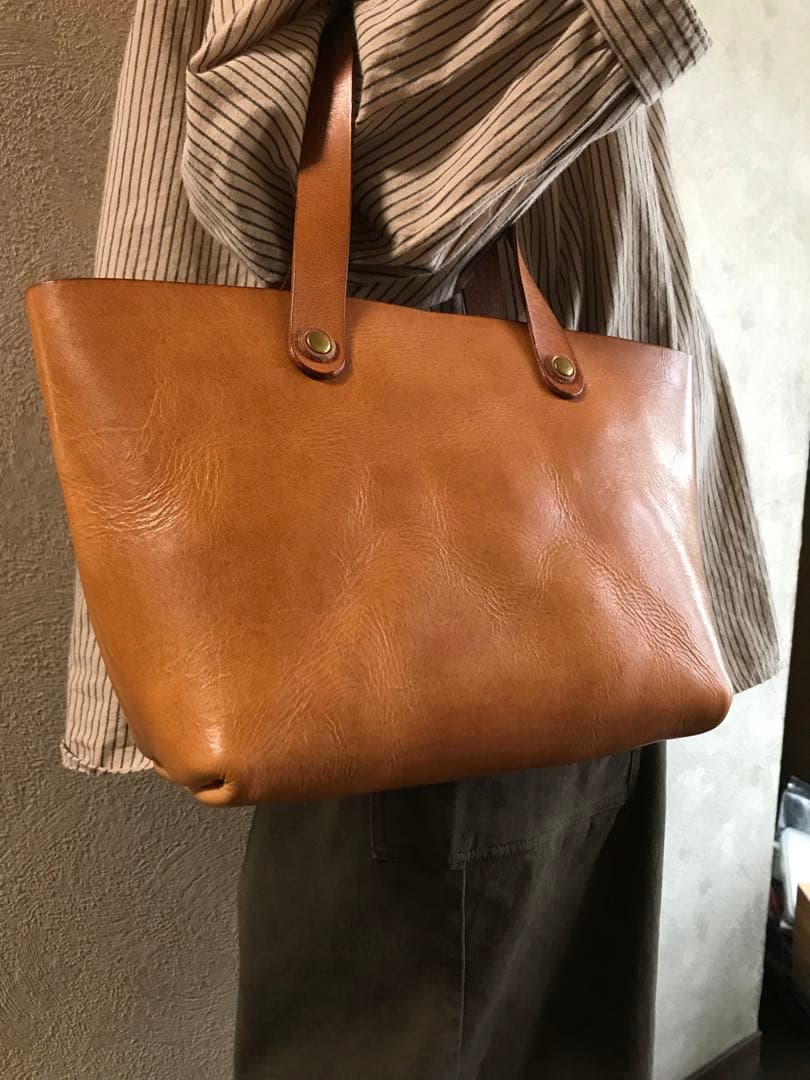 レザー　ハンドメイド　トートバッグ　NO.2