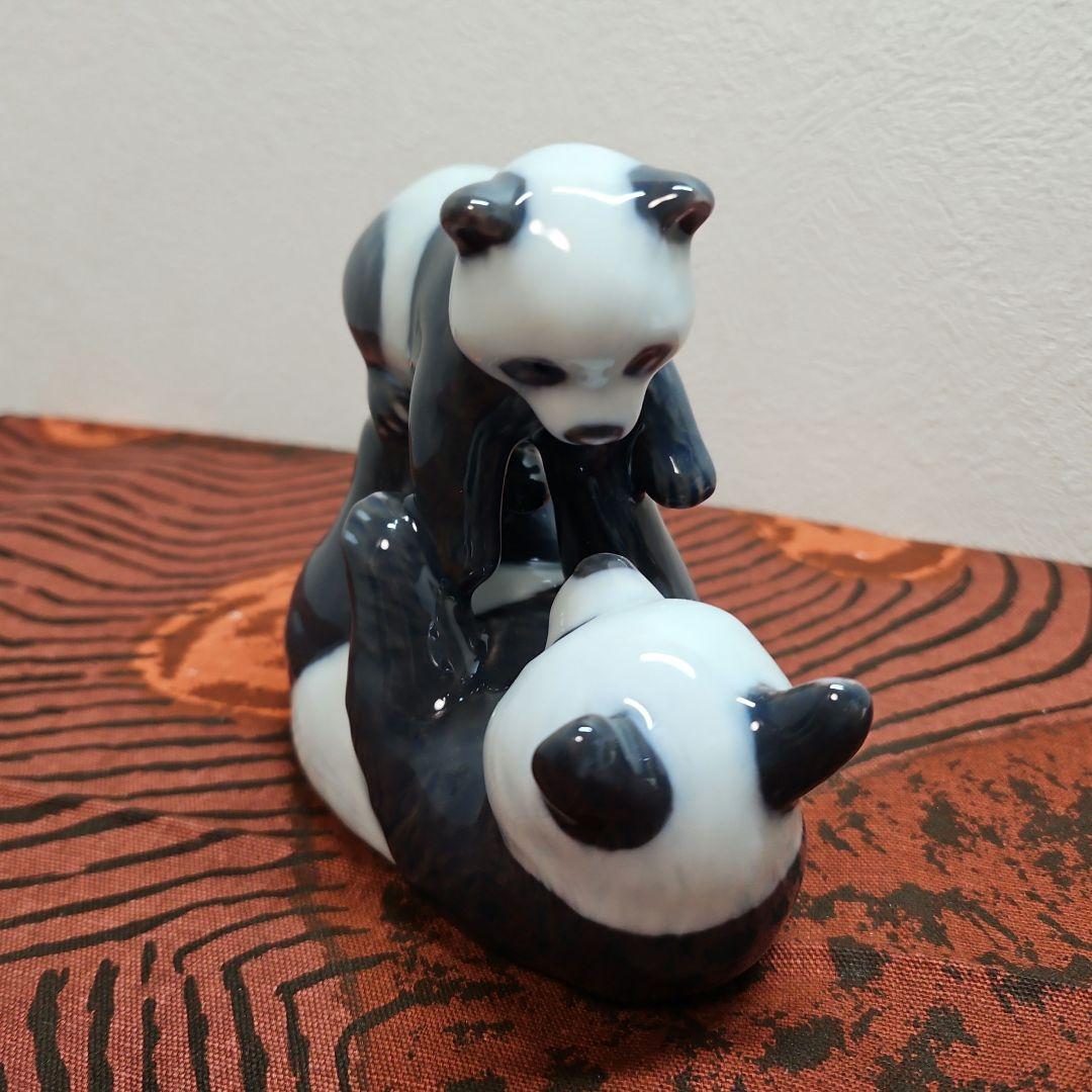 希少 美品 ロイヤルコペンハーゲン 2022イヤーフィギュリン パンダの親子