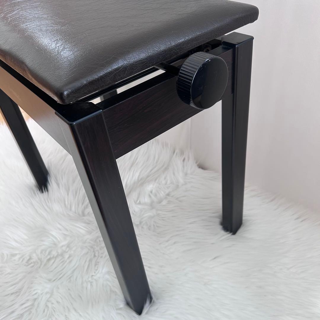 美品 YAMAHA ヤマハ ピアノ椅子 高低自在 BC ダークローズウッド