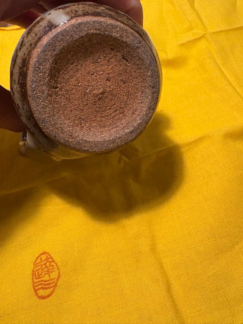 人間国宝　島岡達三　地釉縄文象嵌ジャグ　共箱　未使用品