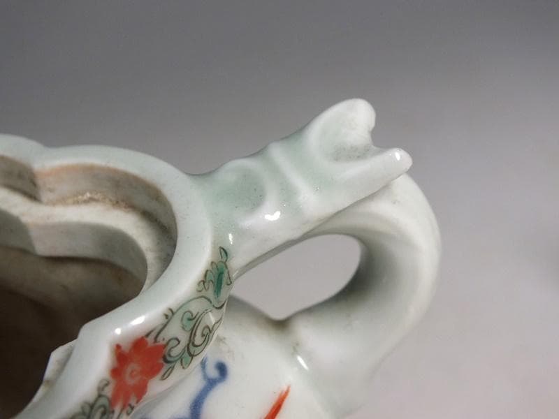 ☆古陶磁 中国 清朝 色絵 香炉 古玩 B6