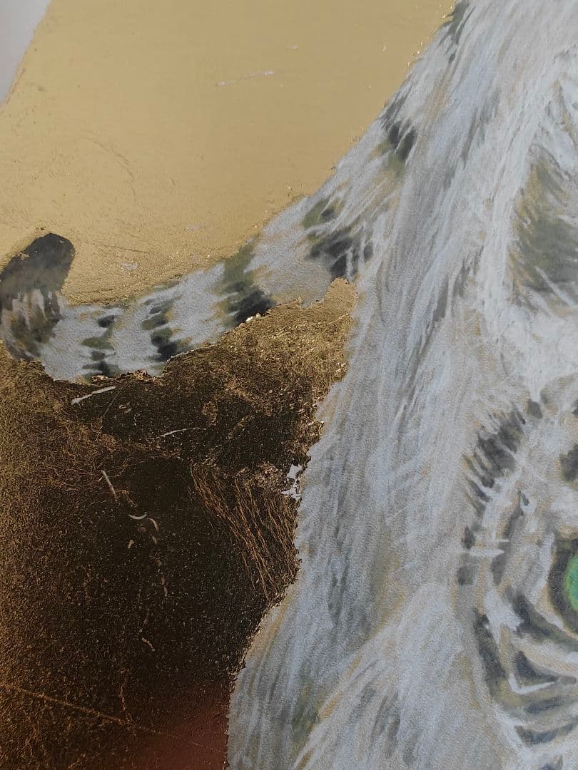 長谷部日出男　リトグラフ　「虎の子」サイン 縁額 絵画 限定 縁起物 金運