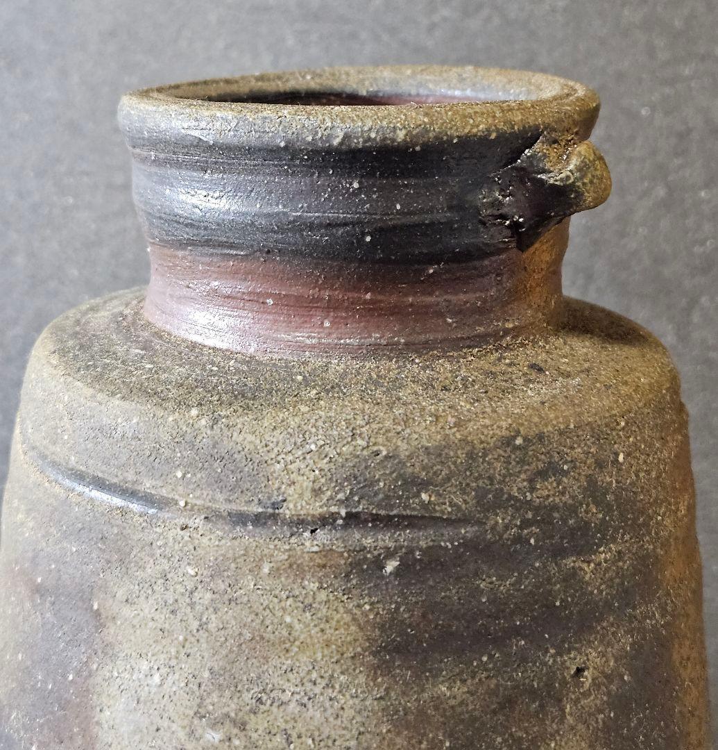 備前焼　名工　高原昌治 造　窯変花入　 共箱　茶道具　師】伊勢崎陽山　石井不老
