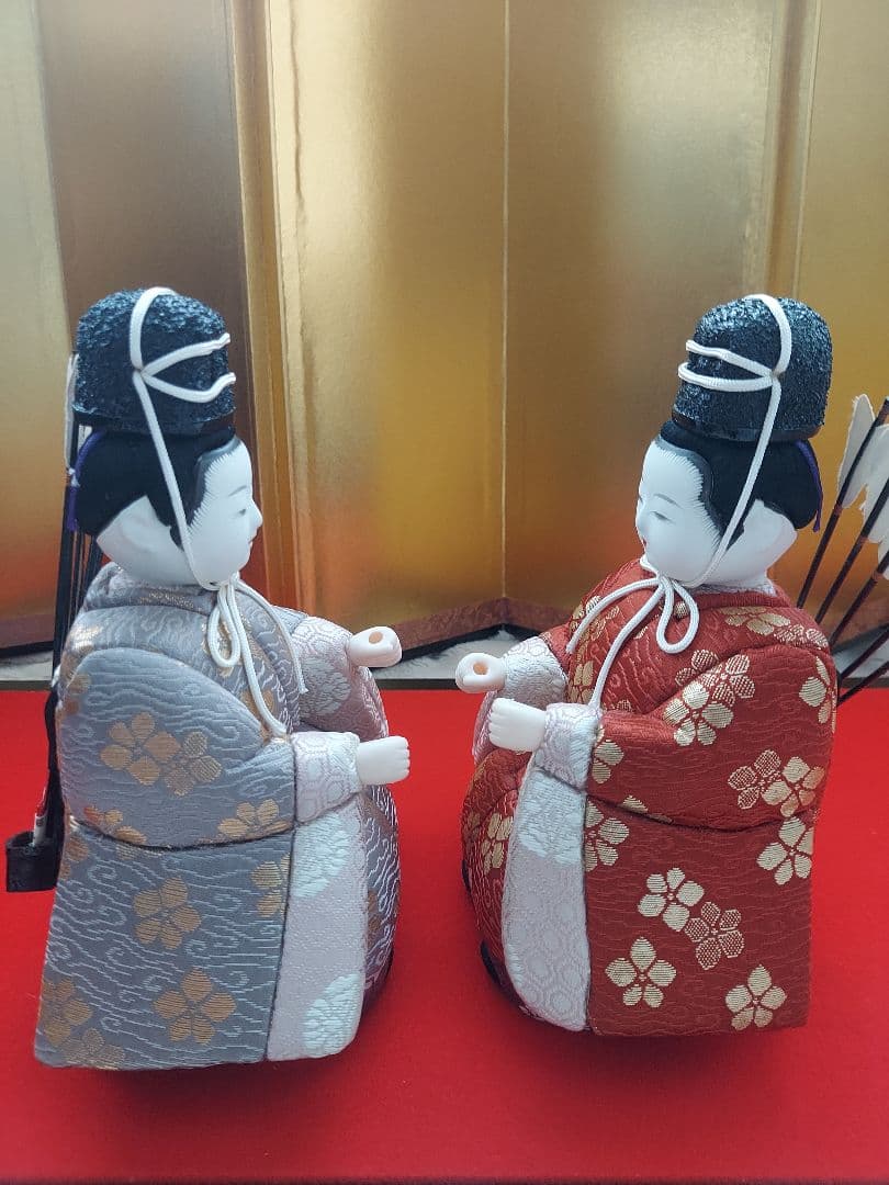ブルートパーズ　雛人形 　左大臣右大臣　三人官女　五人囃子