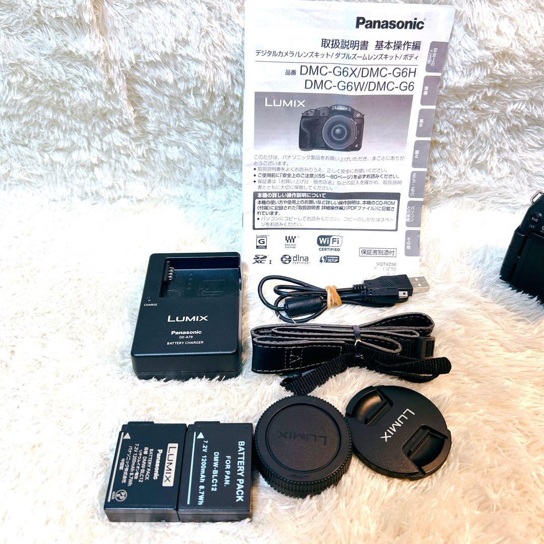 【美品】Panasonic LUMIX DMC-G6 Wi-Fi ミラーレス一眼